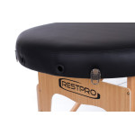 RestPro Vip Oval 2 Black PU Κρεβάτι "PRO" Μασάζ Φυσικοθεραπείας Αισθητικής Βαλίτσα